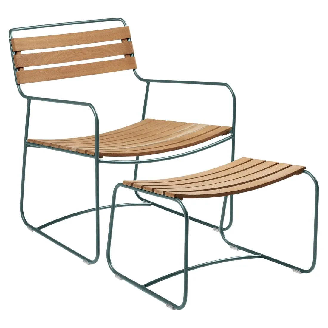 Fermob Surprising SURPRISING ENSEMBLE FAUTEUIL BAS REPOSE PIEDS TECK